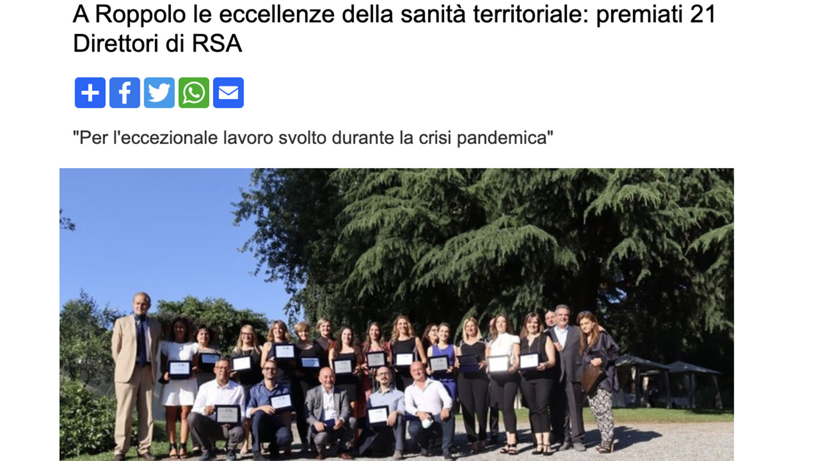 Da quarant'anni siamo vicini ai nostri clienti